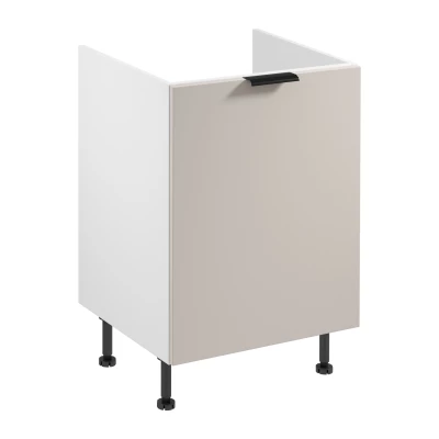 Dřezová skříňka SALERNO - šířka 60 cm, bílá / béžová + koše na odpad ZDARMA