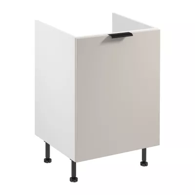 Dřezová skříňka SALERNO - šířka 60 cm, bílá / béžová + koše na odpad ZDARMA