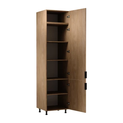 Vysoká kuchyňská skříň SALERNO - šířka 60 cm, dub