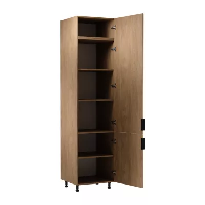 Vysoká kuchyňská skříň SALERNO - šířka 60 cm, dub