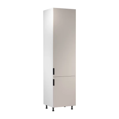 Vysoká kuchyňská skříň SALERNO - šířka 60 cm, bílá / béžová