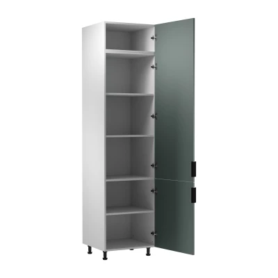 Vysoká kuchyňská skříň SALERNO - šířka 60 cm, bílá / zelená