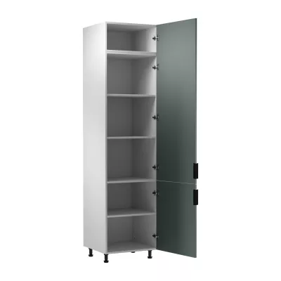 Vysoká kuchyňská skříň SALERNO - šířka 60 cm, bílá / zelená