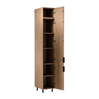 Vysoká kuchyňská skříň SALERNO - šířka 40 cm, dub