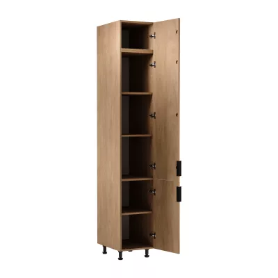 Vysoká kuchyňská skříň SALERNO - šířka 40 cm, dub