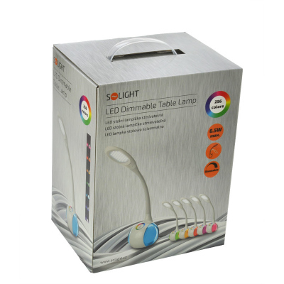 Solight LED stolní lampička stmívatelná, atmosférické podsvícení, bílá