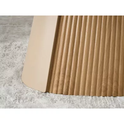 Designový rozkládací stůl 200(300)x98 PEREGRINE - béžový mramor / dub / béžový