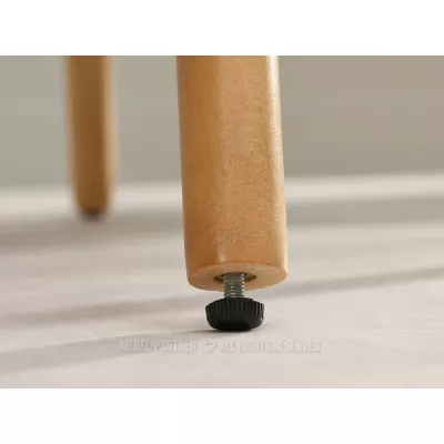Designová jídelní židle SAROLTA - krémová / hnědá / dub
