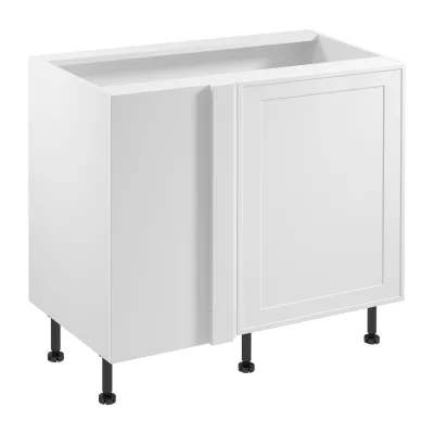 Prodloužená rohová skříňka SALERNO - šířka 100 cm, bílá