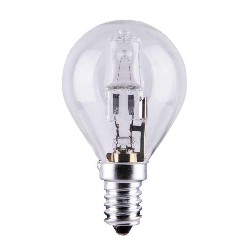 Eco-halogenová žárovka, E14, G45, 42W, teplá bílá