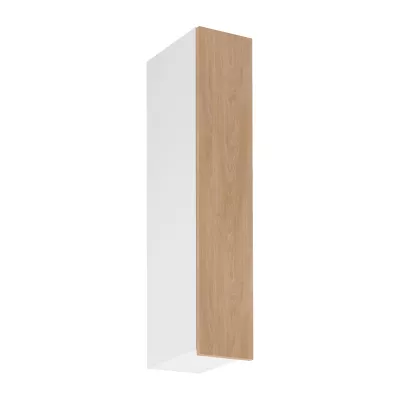 Vysoká horní kuchyňská skříňka SALERNO - šířka 20 cm, bílá / dub, pravé provedení