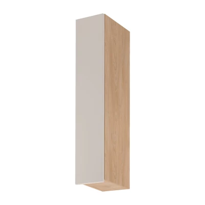 Vysoká horní kuchyňská skříňka SALERNO - šířka 20 cm, dub / béžová, levé provedení