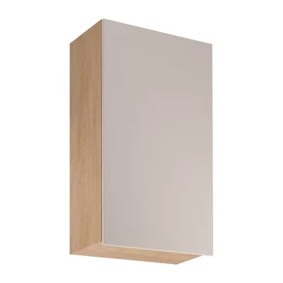 Vysoká horní kuchyňská skříňka SALERNO - šířka 60 cm, dub / béžová