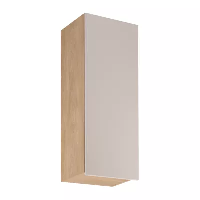 Vysoká horní kuchyňská skříňka SALERNO - šířka 40 cm, dub / béžová