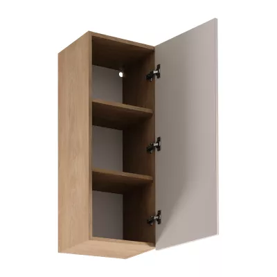 Vysoká horní kuchyňská skříňka SALERNO - šířka 40 cm, dub / béžová