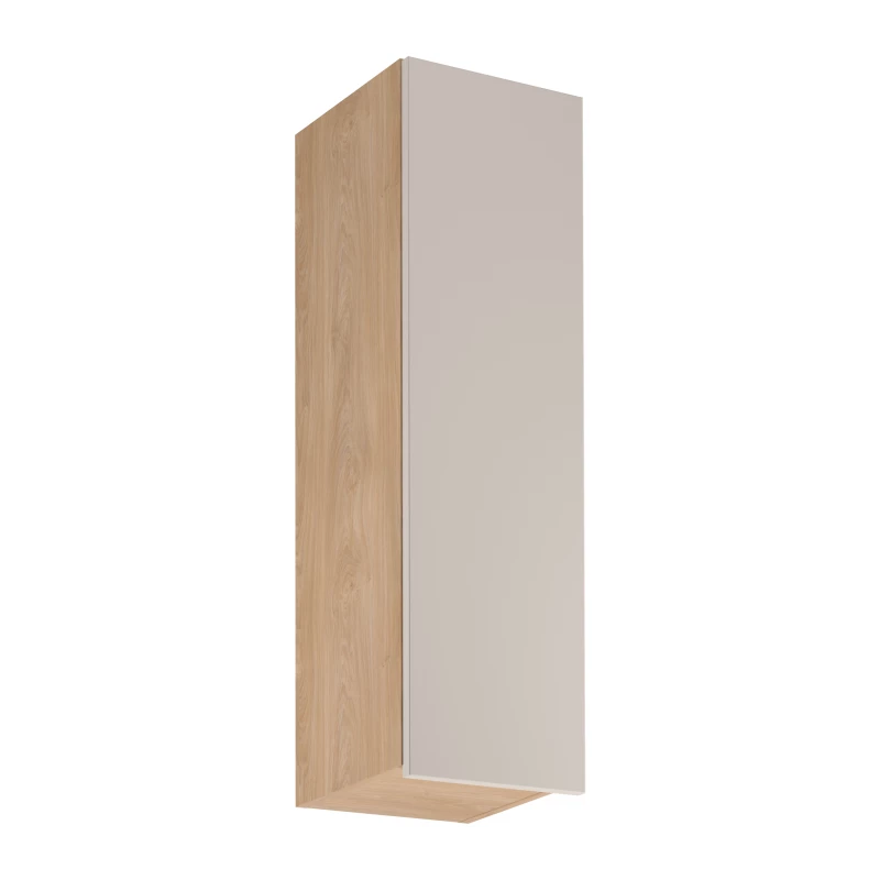 Vysoká horní kuchyňská skříňka SALERNO - šířka 30 cm, dub / béžová