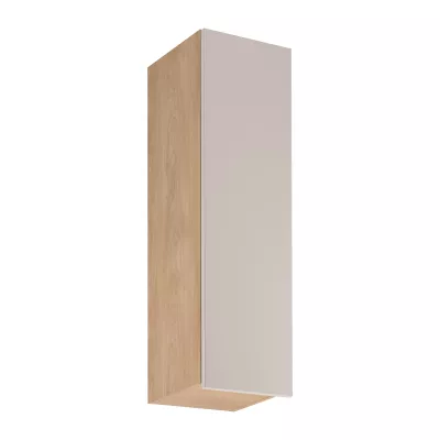 Vysoká horní kuchyňská skříňka SALERNO - šířka 30 cm, dub / béžová