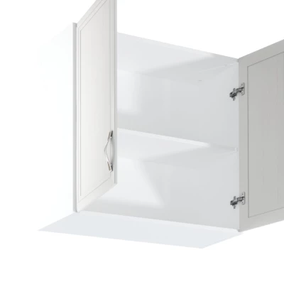 Horní dvoudveřová skříňka SILVARA - šířka 80 cm, borovice andersen / bílá