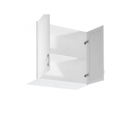 Horní dvoudveřová skříňka SILVARA - šířka 80 cm, borovice andersen / bílá