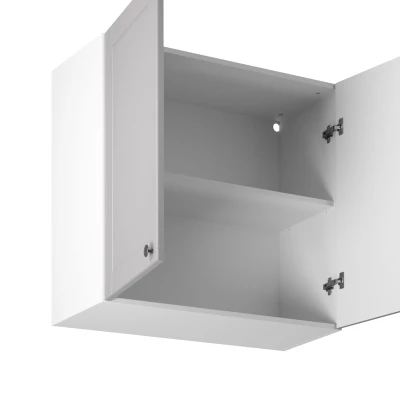 Horní dvoudveřová skříňka LUMEA - šířka 80 cm, šedá / bílá