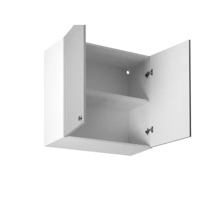 Horní dvoudveřová skříňka LUMEA - šířka 80 cm, šedá / bílá