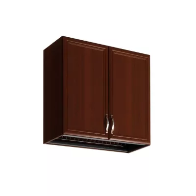 Horní kuchyňská skříňka s odkapávačem SILVARA - šířka 80 cm, ořech