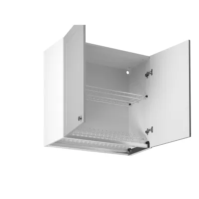 Horní kuchyňská skříňka s odkapávačem LUMEA - šířka 80 cm, šedá / bílá
