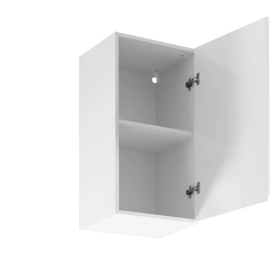Horní kuchyňská skříňka ARBOR - šířka 40 cm, lesklá bílá / bílá, pravé provedení