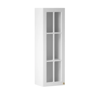 Prosklená vitrína LUMEA - šířka 40 cm, bílá