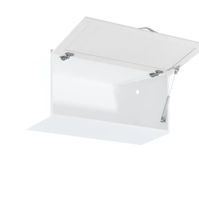 Horní skříňka s výklopnými dvířky SILVARA - šířka 80 cm, borovice andersen / bílá