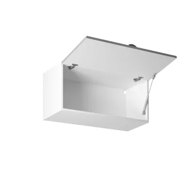 Horní skříňka s výklopnými dvířky LUMEA - šířka 80 cm, šedá / bílá