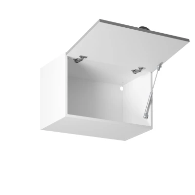 Horní skříňka s výklopnými dvířky LUMEA - šířka 60 cm, šedá / bílá