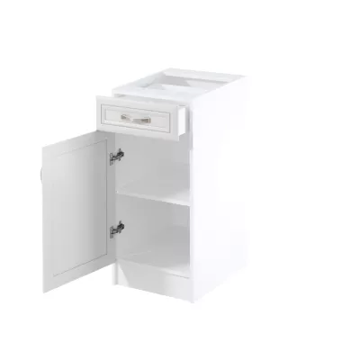 Dolní skříňka se šuplíkem SILVARA - šířka 40 cm, borovice andersen / bílá, levé provedení