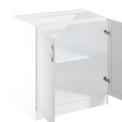 Dolní dvoudveřová skříňka SILVARA - šířka 80 cm, borovice andersen / bílá