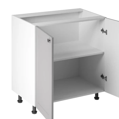 Dolní dvoudveřová skříňka LUMEA - šířka 80 cm, šedá / bílá