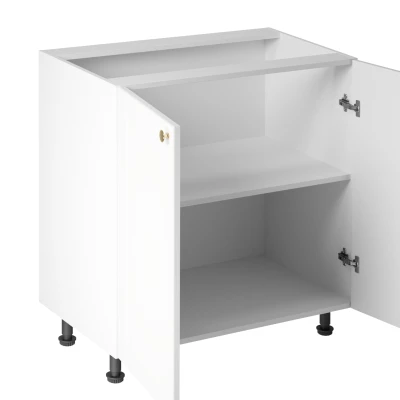Dolní dvoudveřová skříňka LUMEA - šířka 80 cm, bílá