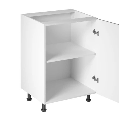 Dolní jednodveřová skříňka LUMEA - šířka 60 cm, šedá / bílá