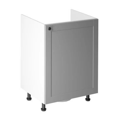 Dolní dřezová skříňka LUMEA - šířka 60 cm, šedá / bílá