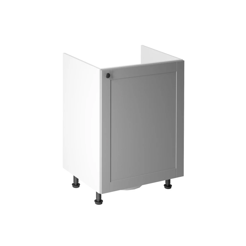 Dolní dřezová skříňka LUMEA - šířka 60 cm, šedá / bílá