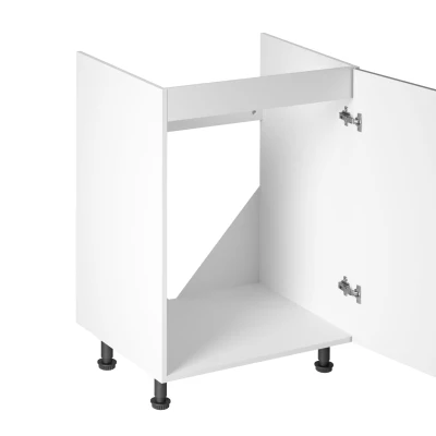 Dolní dřezová skříňka LUMEA - šířka 60 cm, šedá / bílá