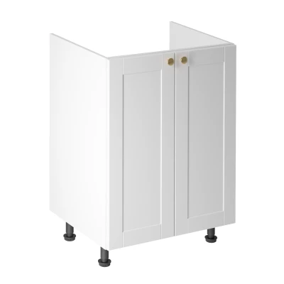 Dvoudveřová dřezová skříňka LUMEA - šířka 60 cm, bílá