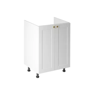 Dvoudveřová dřezová skříňka LUMEA - šířka 60 cm, bílá