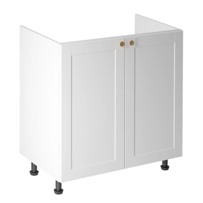 Dvoudveřová dřezová skříňka LUMEA - šířka 80 cm, bílá