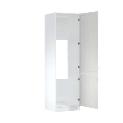 Skříň na vestavnou lednici SILVARA - šířka 60 cm, borovice andersen / bílá, pravé provedení