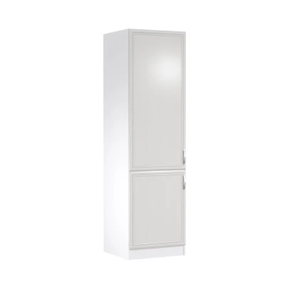 Skříň na vestavnou lednici SILVARA - šířka 60 cm, borovice andersen / bílá, levé provedení