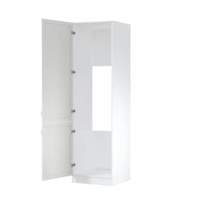 Skříň na vestavnou lednici SILVARA - šířka 60 cm, borovice andersen / bílá, levé provedení
