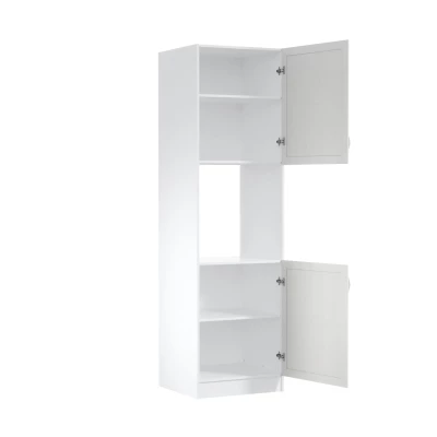Kuchyňská skříň na vestavnou troubu SILVARA - šířka 60 cm, borovice andersen / bílá, pravé provedení