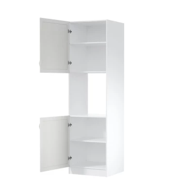 Kuchyňská skříň na vestavnou troubu SILVARA - šířka 60 cm, borovice andersen / bílá, levé provedení