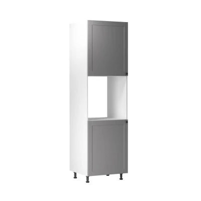 Kuchyňská skříň na vestavnou troubu LUMEA - šířka 60 cm, šedá / bílá