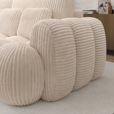Designová pohovka do obýváku ISEN - světle béžová